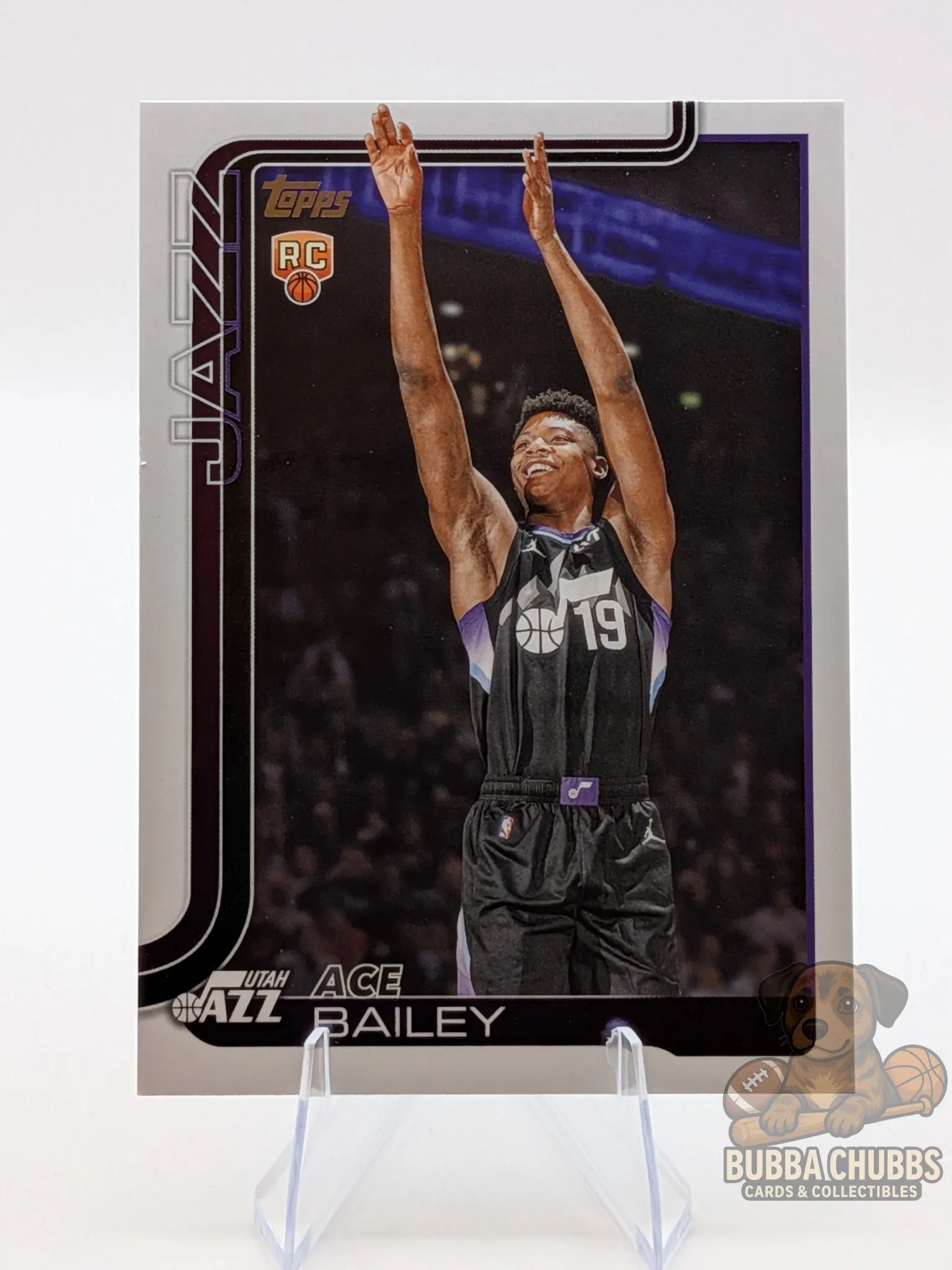 Basketball trading card featuring Ace Bailey of the Utah Jazz Topps Flagship rookie