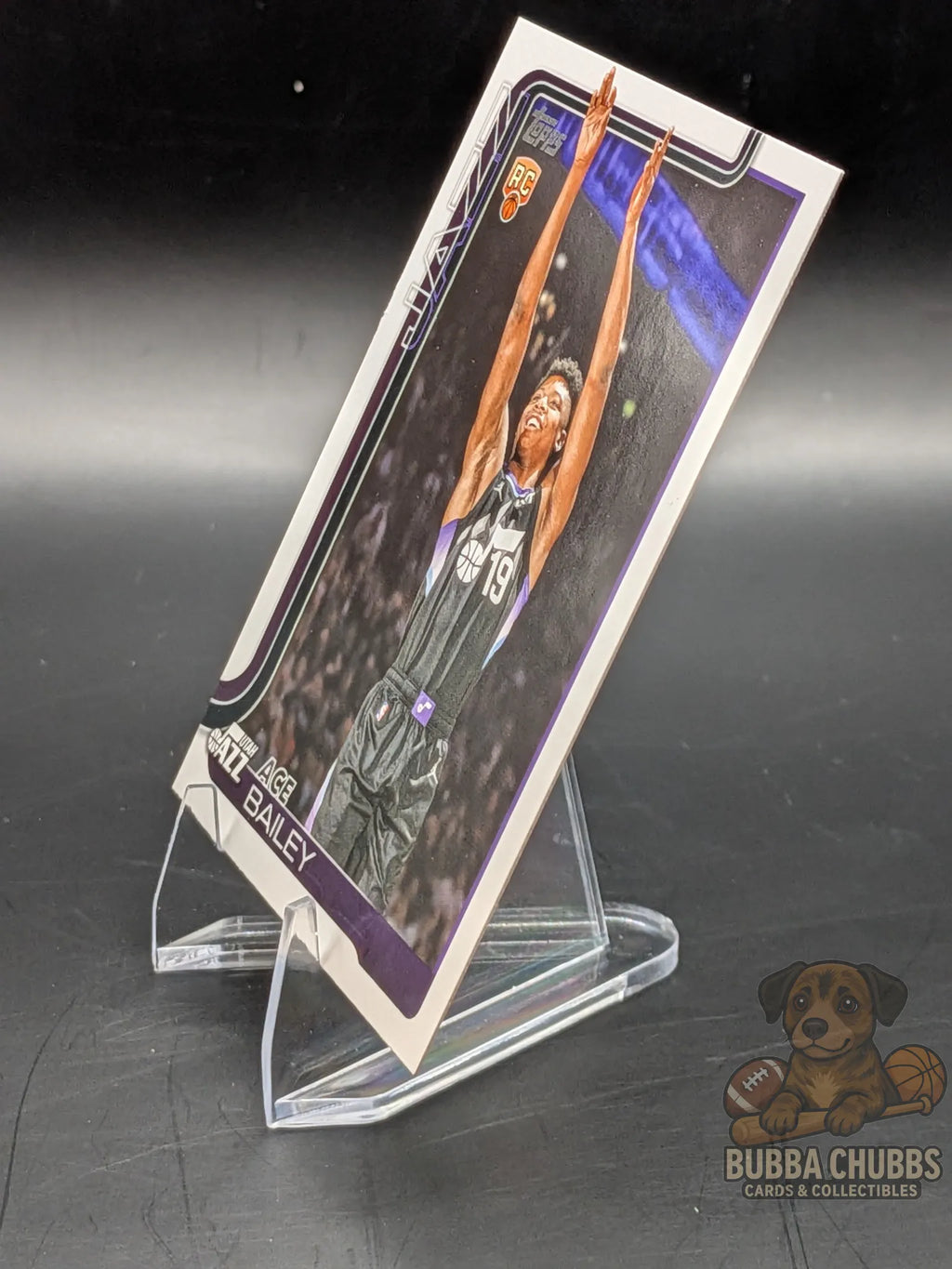 Basketball trading card featuring Ace Bailey of the Utah Jazz Topps Flagship rookie