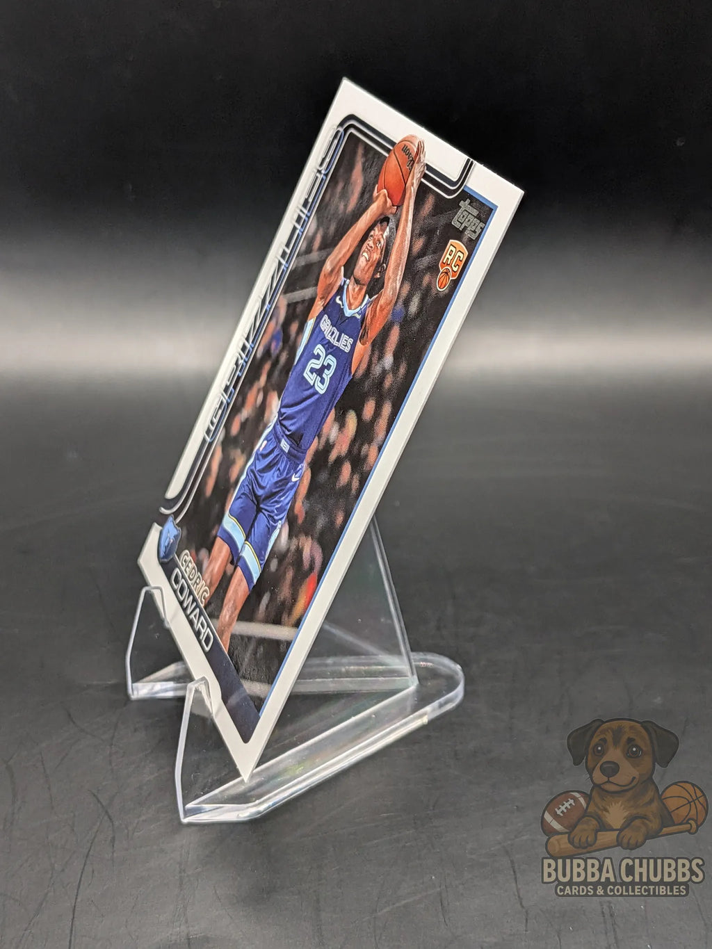 Basketball trading card of Cedric Coward with the Memphis Grizzlies topps flagship rookie