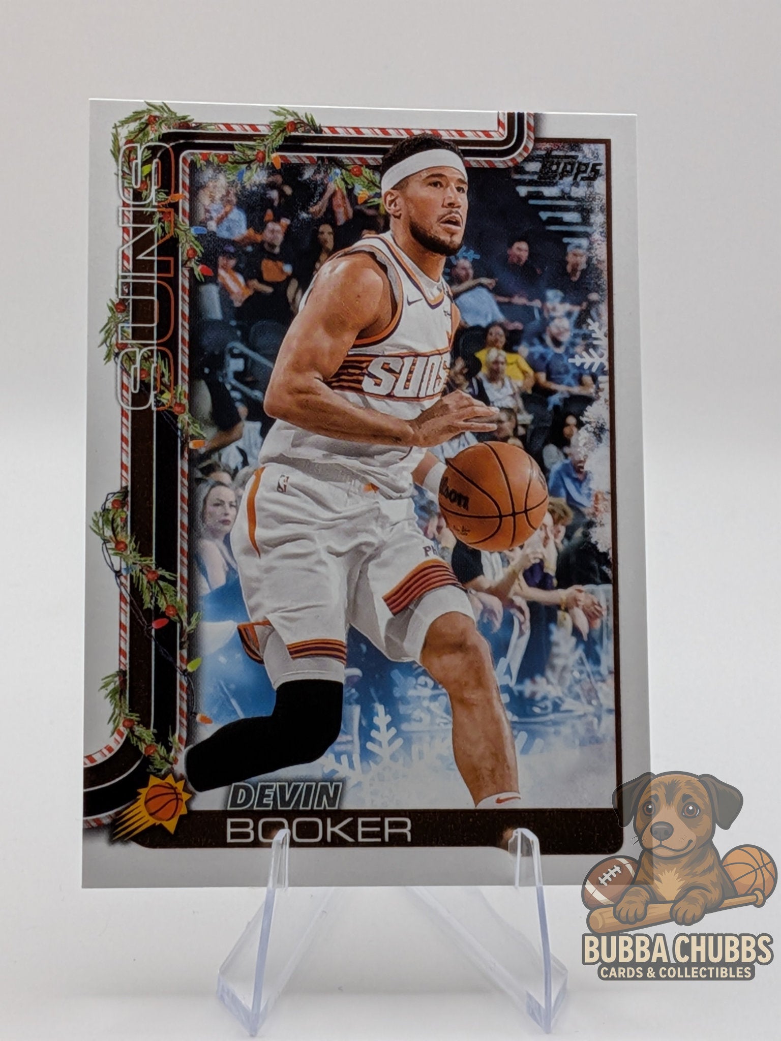 Basketball trading card of Devin Booker topps holiday 