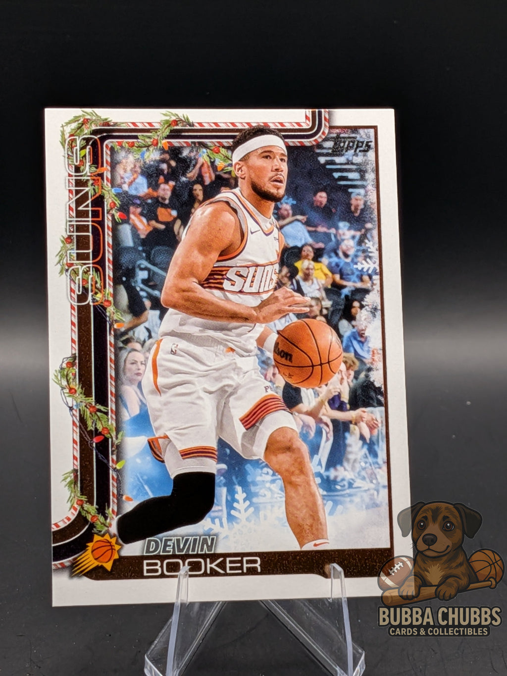 Basketball trading card of Devin Booker topps holiday 