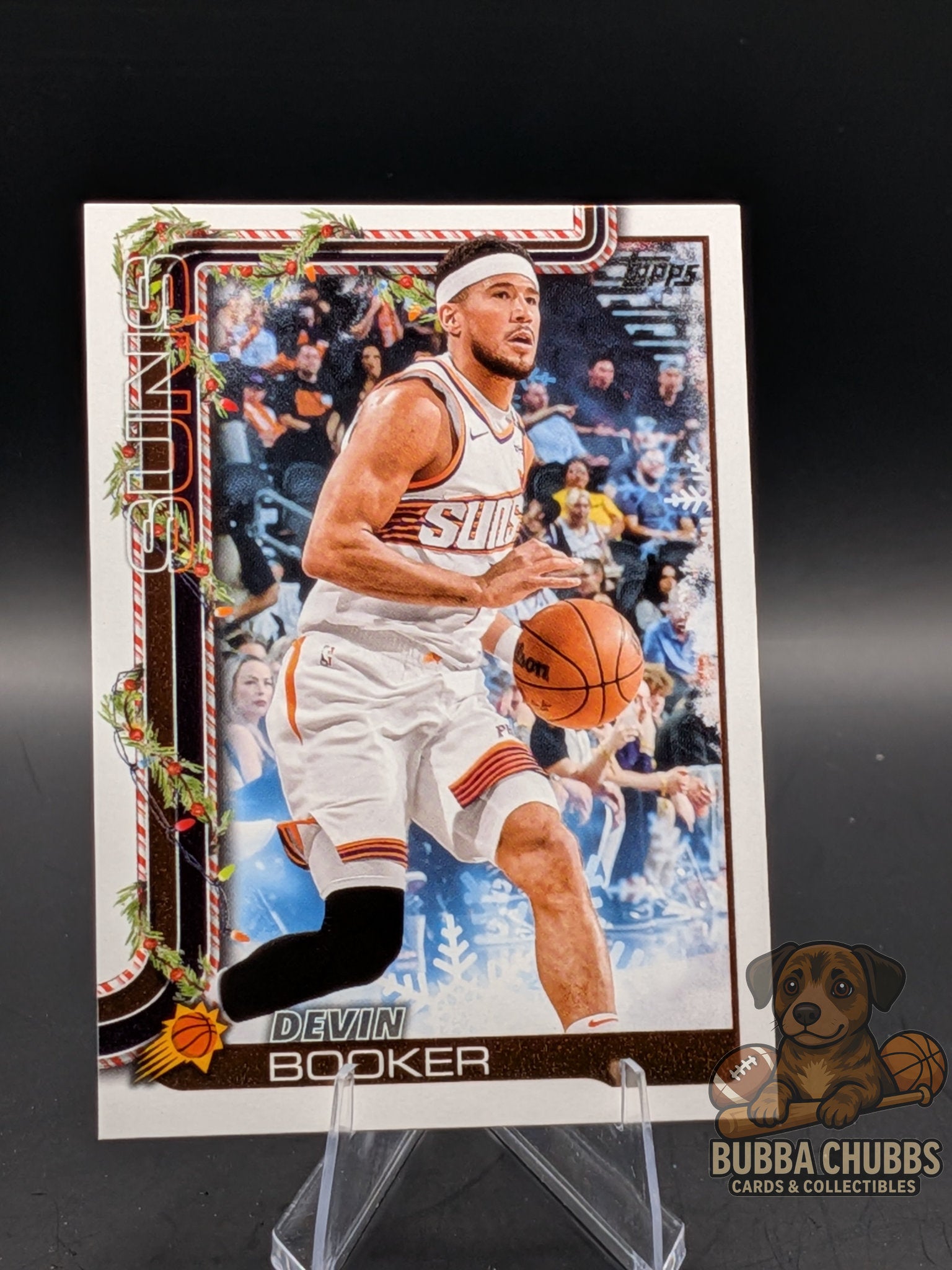 Basketball trading card of Devin Booker topps holiday 