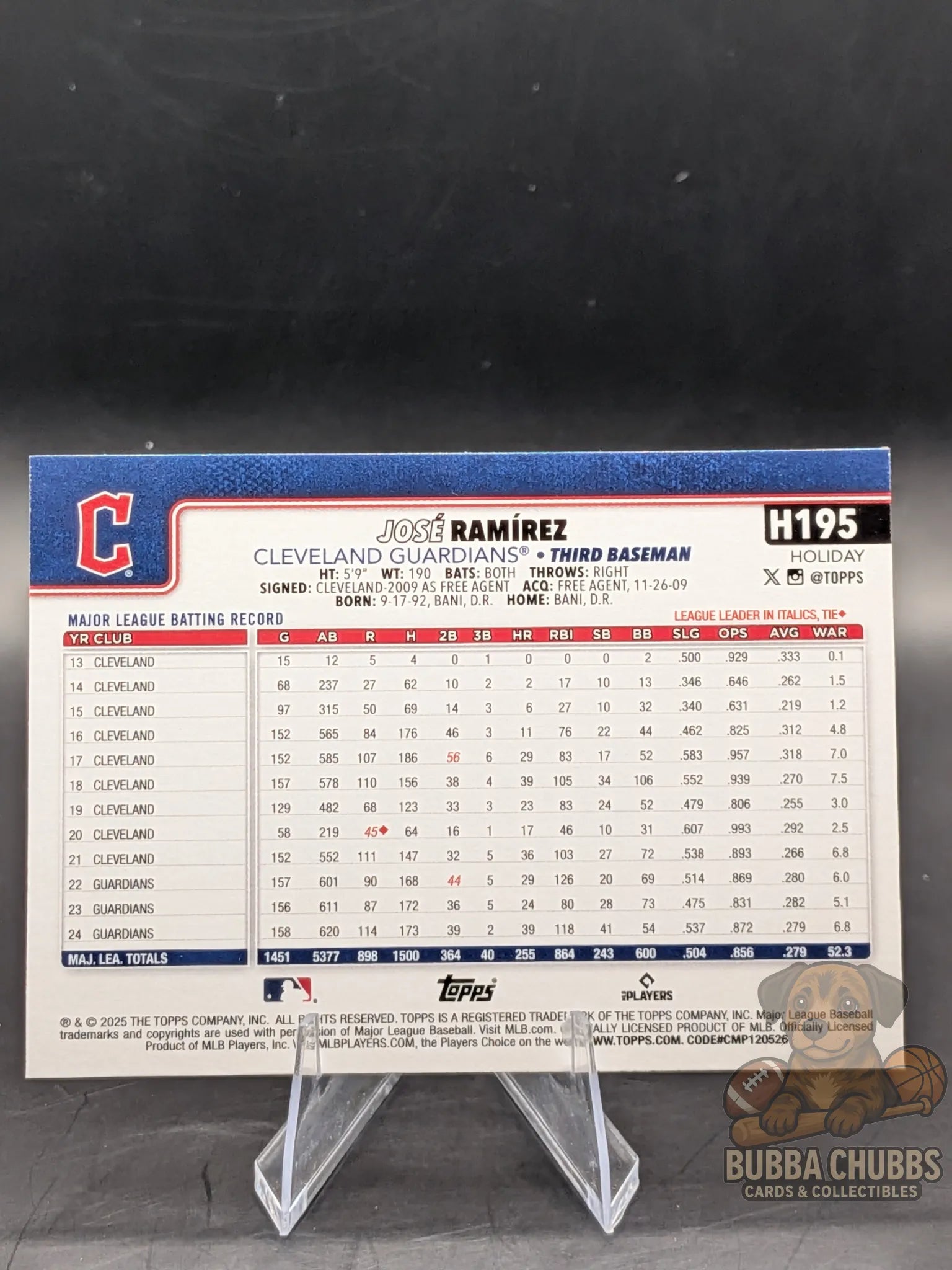 2025-topps-holiday-jose-ramirez-h195