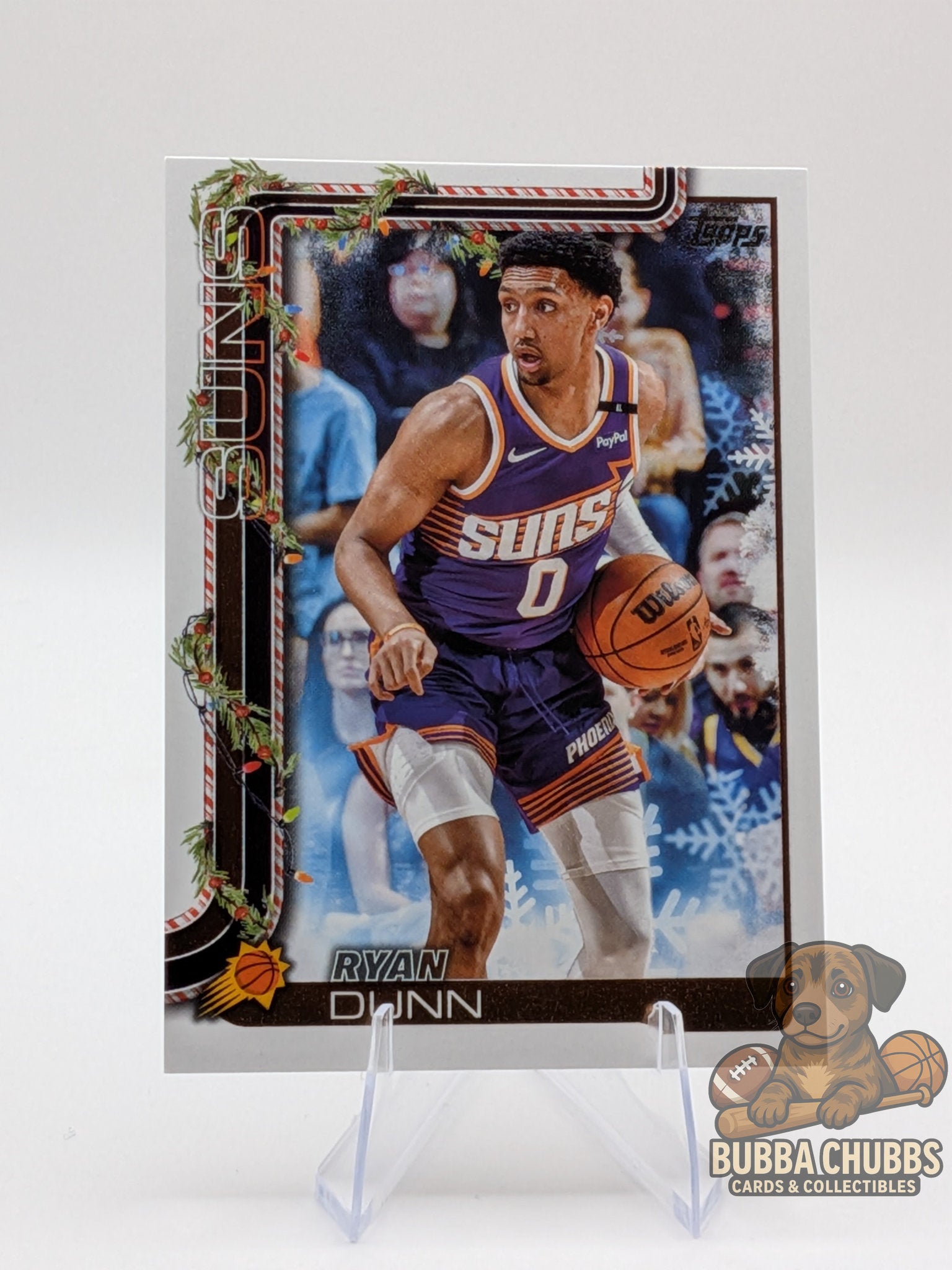 Basketball trading card of Ryan Dunn in topps holiday