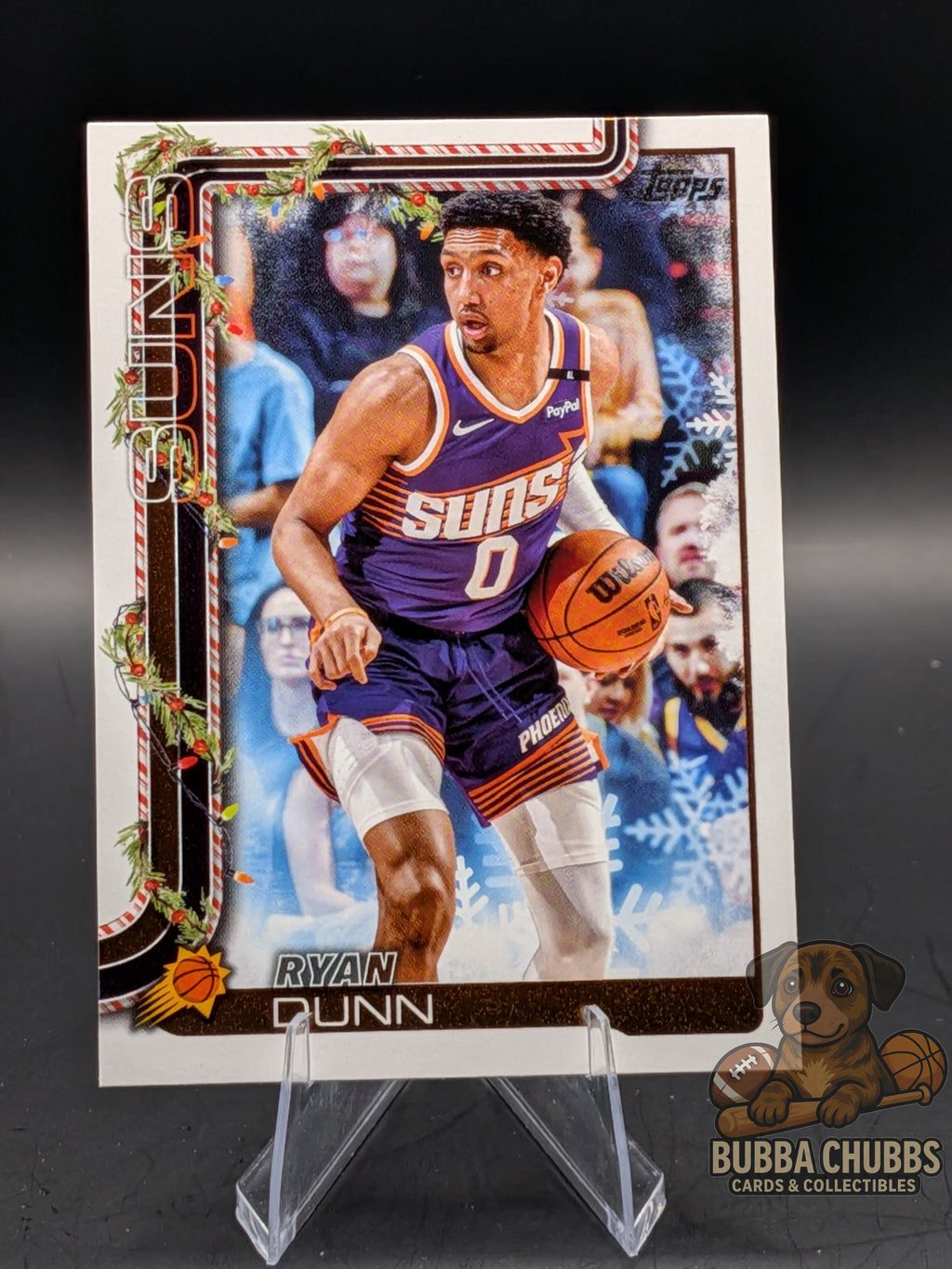 Basketball trading card of Ryan Dunn in topps holiday