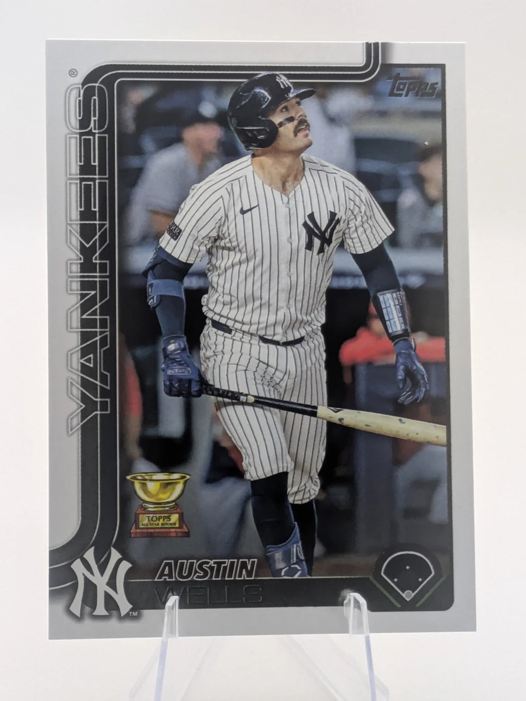 Baseball trading card of Austin Wells New York Yankees Topps Series 2 All Star Rookie