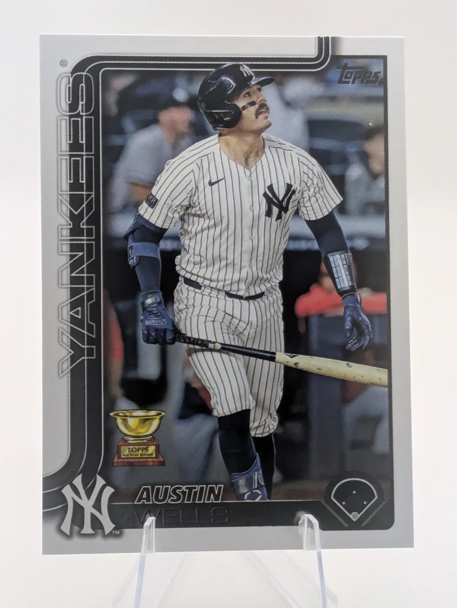 Baseball trading card of Austin Wells New York Yankees Topps Series 2 All Star Rookie