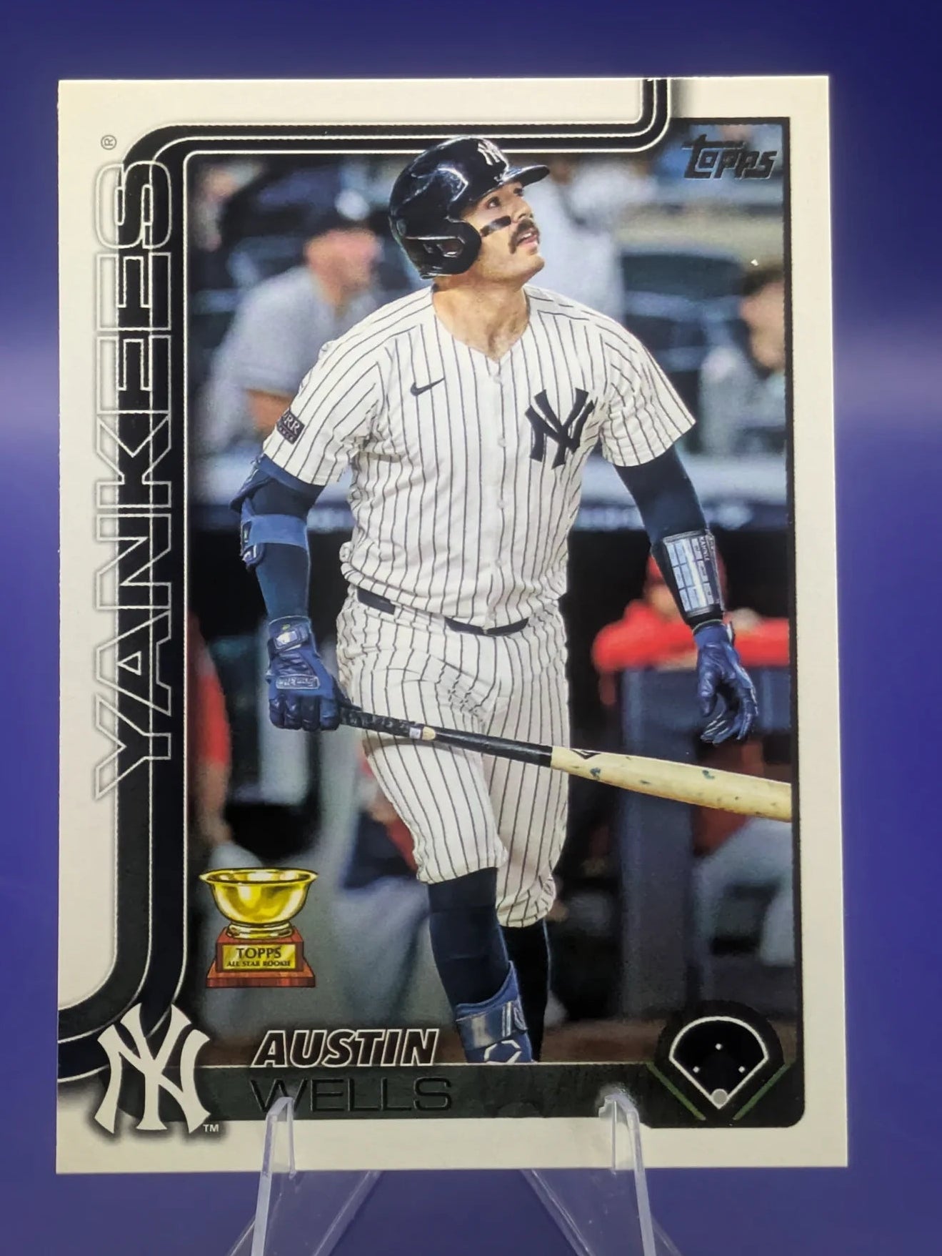 Baseball trading card of Austin Wells New York Yankees Topps Series 2 All Star Rookie