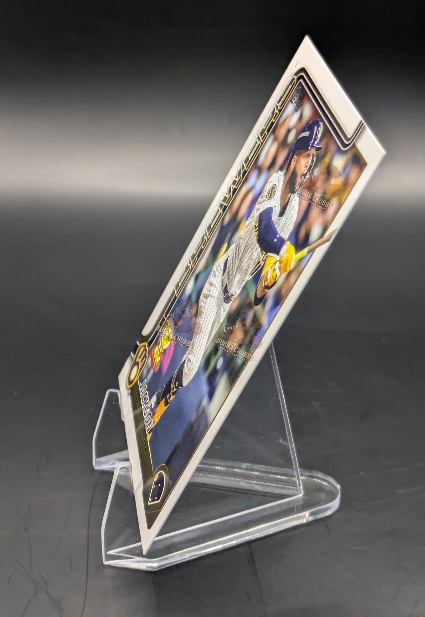 Baseball trading card of Jackson Chourio in a Milwaukee Brewers uniform Topps Series 2 Companion Variation CC2-1