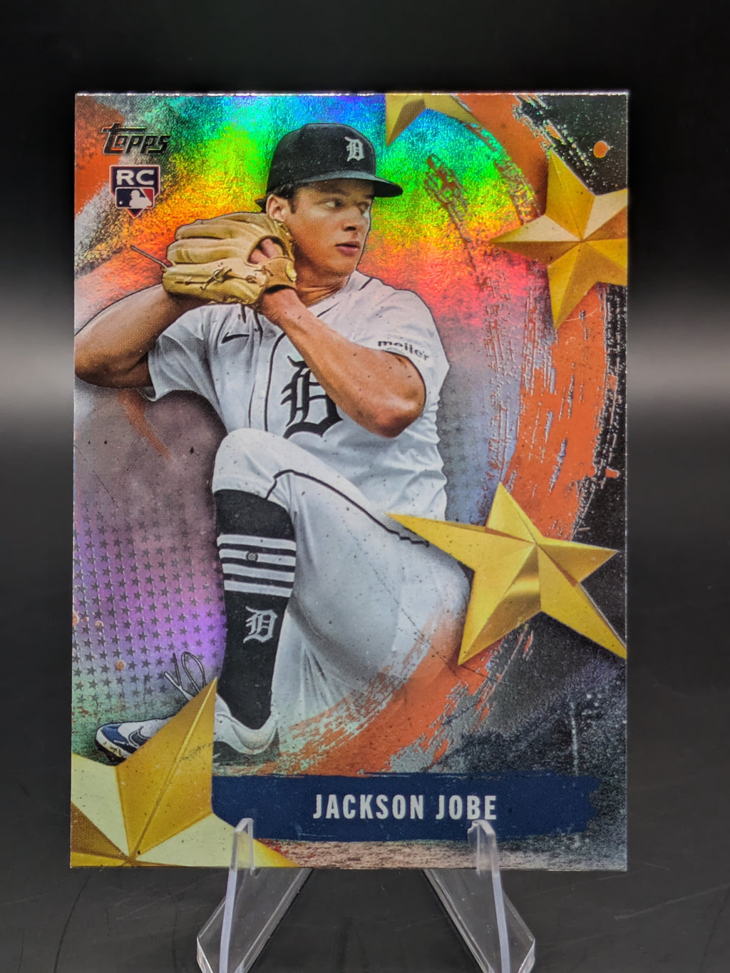 Baseball trading card of Jackson Jobe Detroit Tigers Topps Series 2 Stars of MLB Rookie