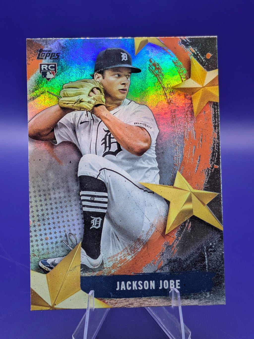 Baseball trading card of Jackson Jobe Detroit Tigers Topps Series 2 Stars of MLB Rookie