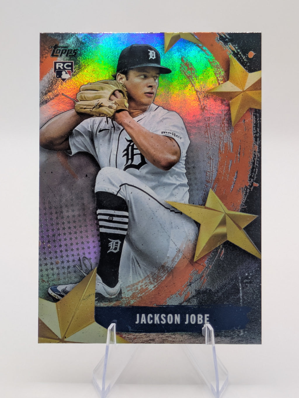 Baseball trading card of Jackson Jobe Detroit Tigers Topps Series 2 Stars of MLB Rookie