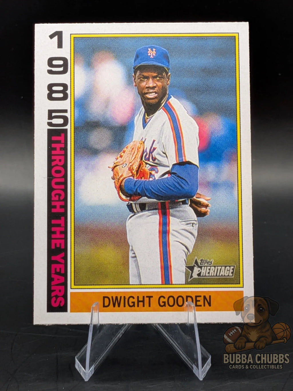 Baseball trading card of Dwight Gooden of the New York Mets Topps Heritage TTY