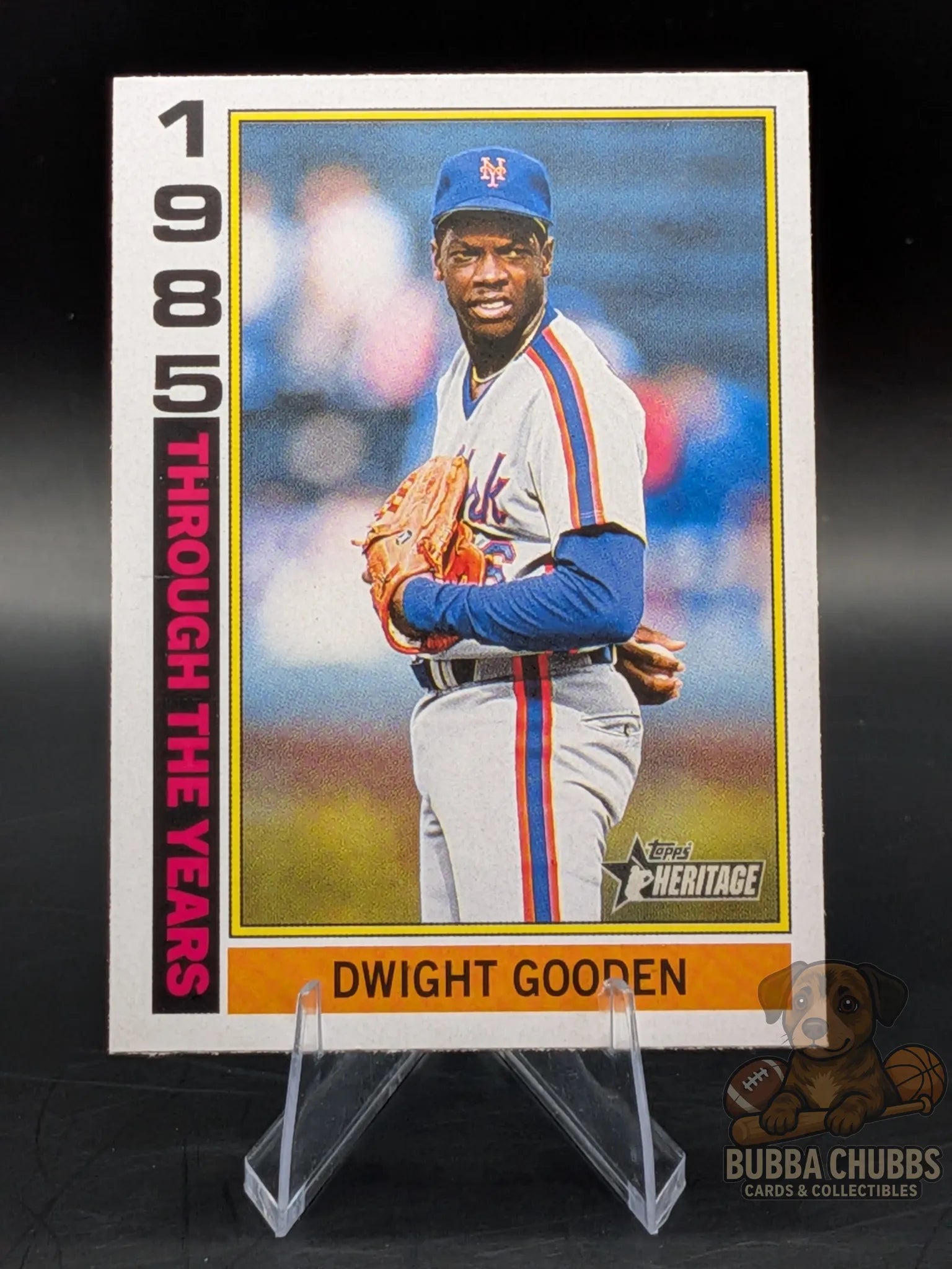Baseball trading card of Dwight Gooden of the New York Mets Topps Heritage TTY