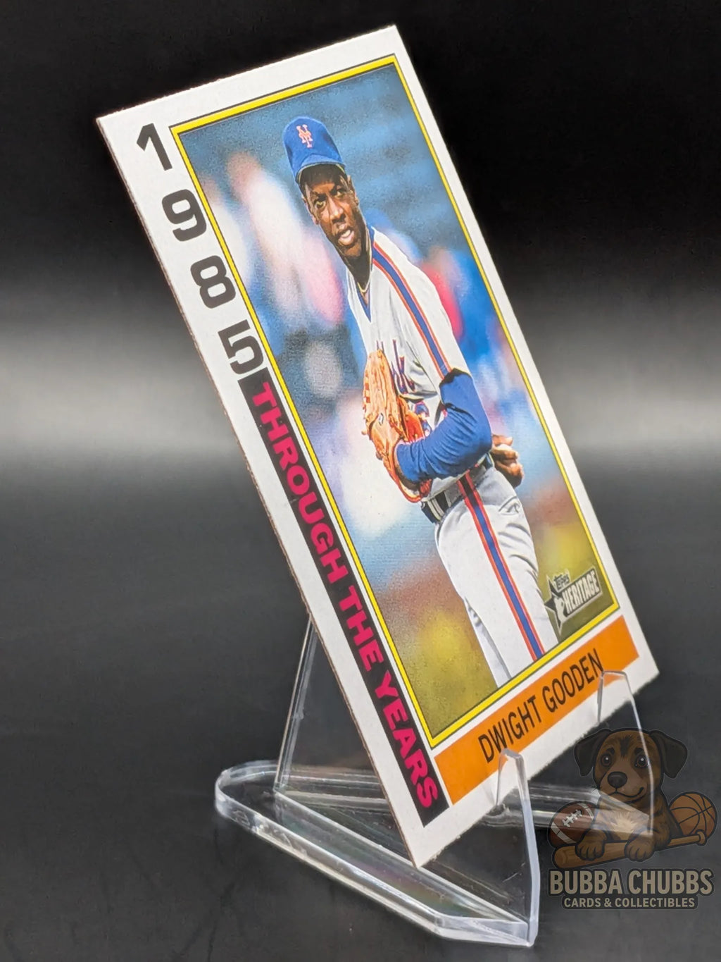 Baseball trading card of Dwight Gooden of the New York Mets Topps Heritage TTY