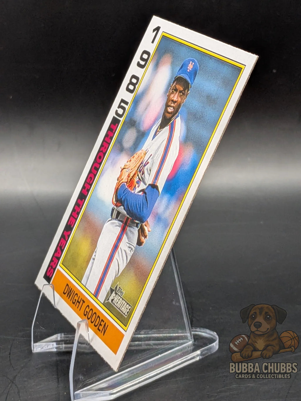 Baseball trading card of Dwight Gooden of the New York Mets Topps Heritage TTY