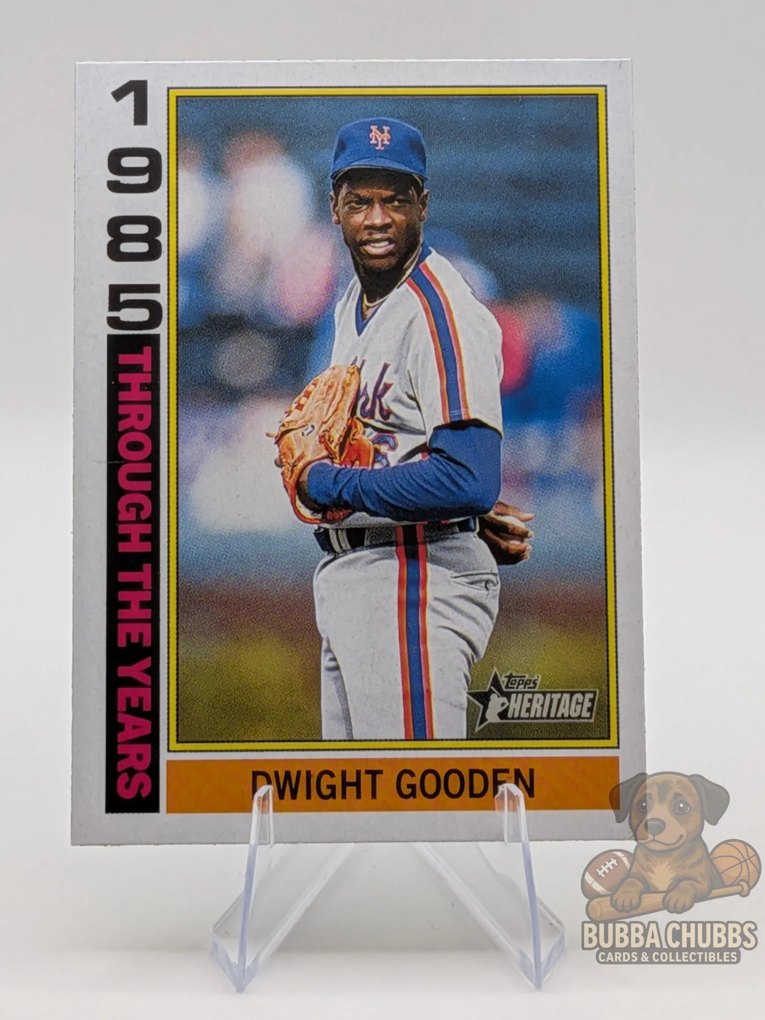Baseball trading card of Dwight Gooden of the New York Mets Topps Heritage TTY