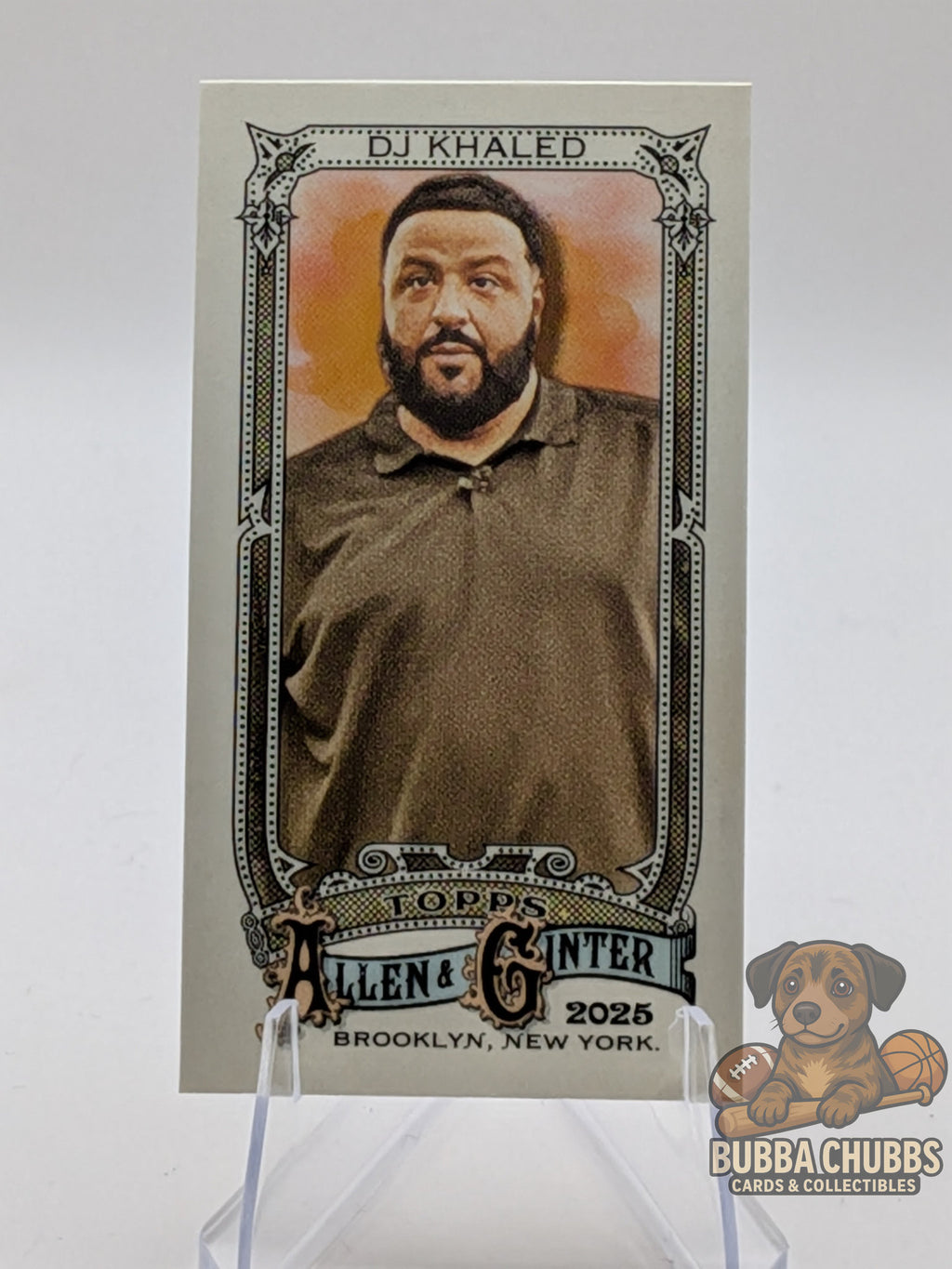 Trading card of DJ Khaled topps allen & ginter mini insert