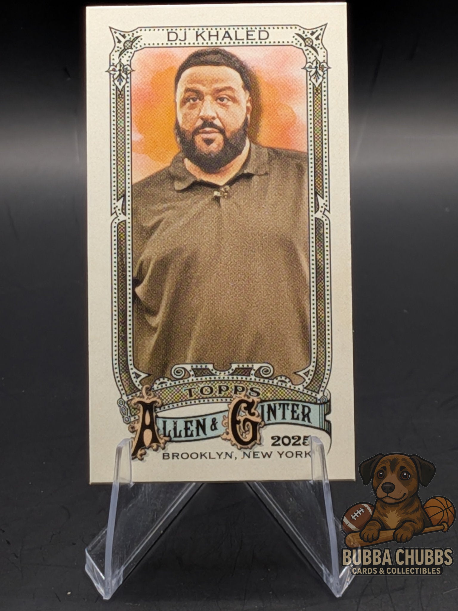Trading card of DJ Khaled topps allen & ginter mini insert