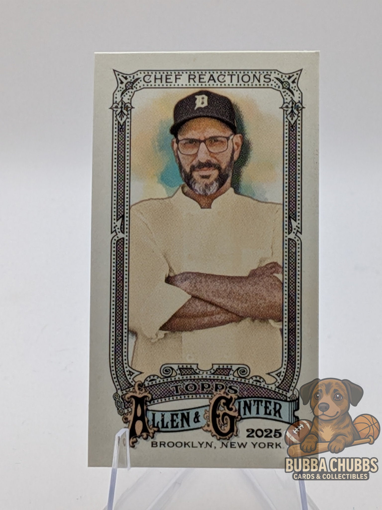 Vintage-style trading card Chef Reactions pop culture mini Topps and Allen & Ginter insert