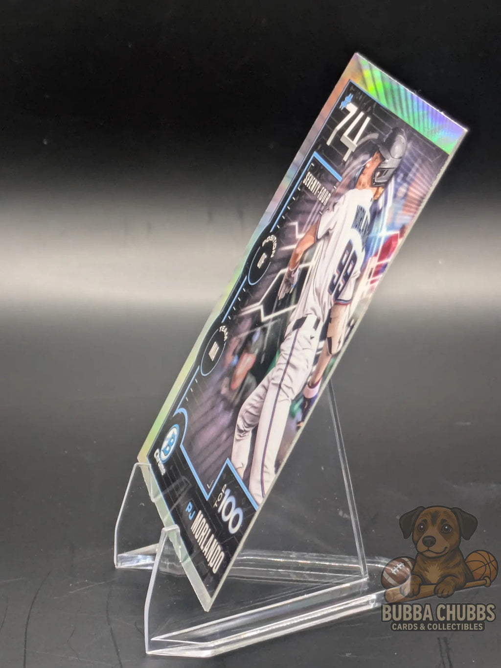 Baseball trading card featuring PJ Morlando bowman chrome Top 100 Prospects