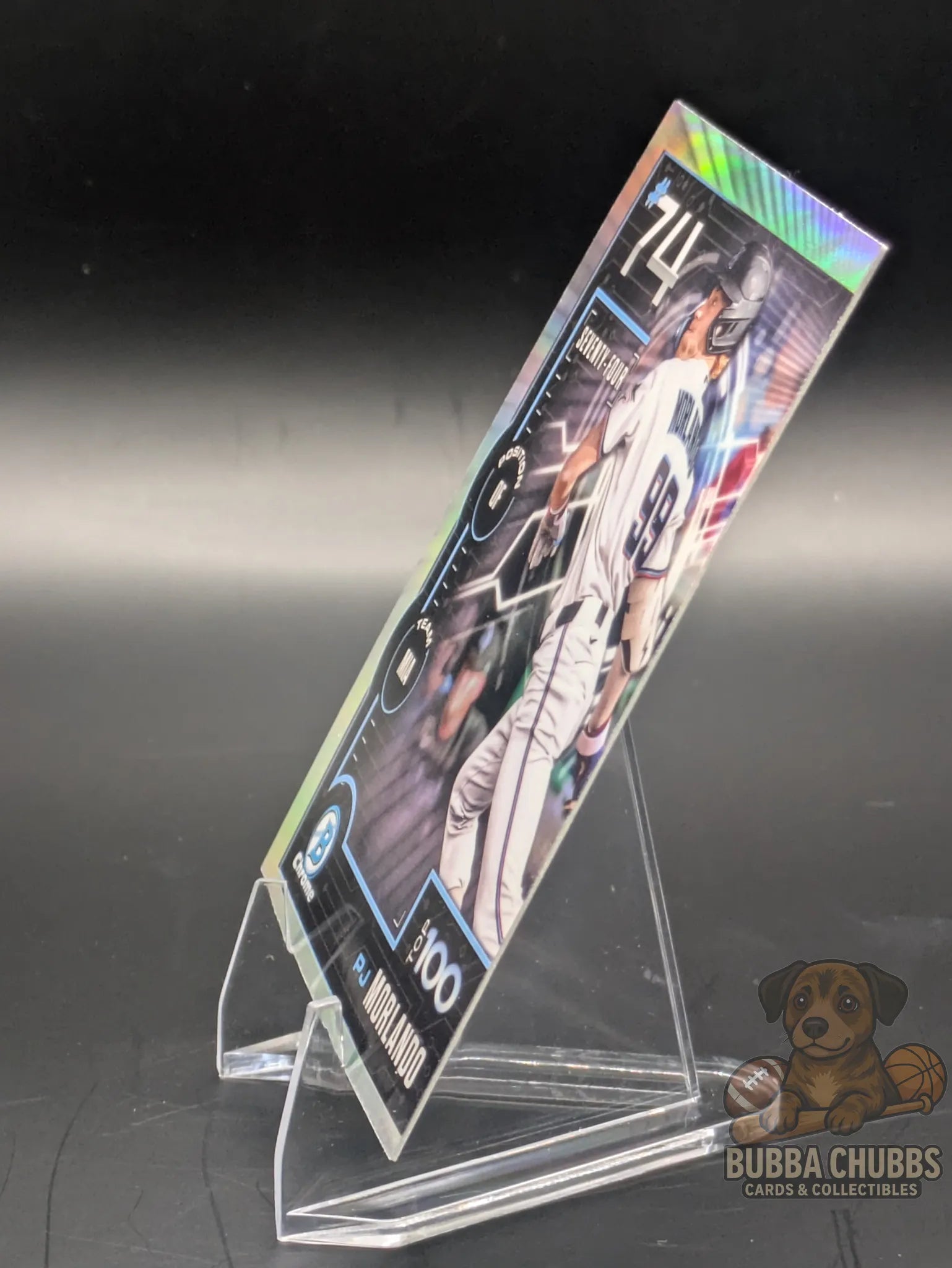 Baseball trading card featuring PJ Morlando bowman chrome Top 100 Prospects