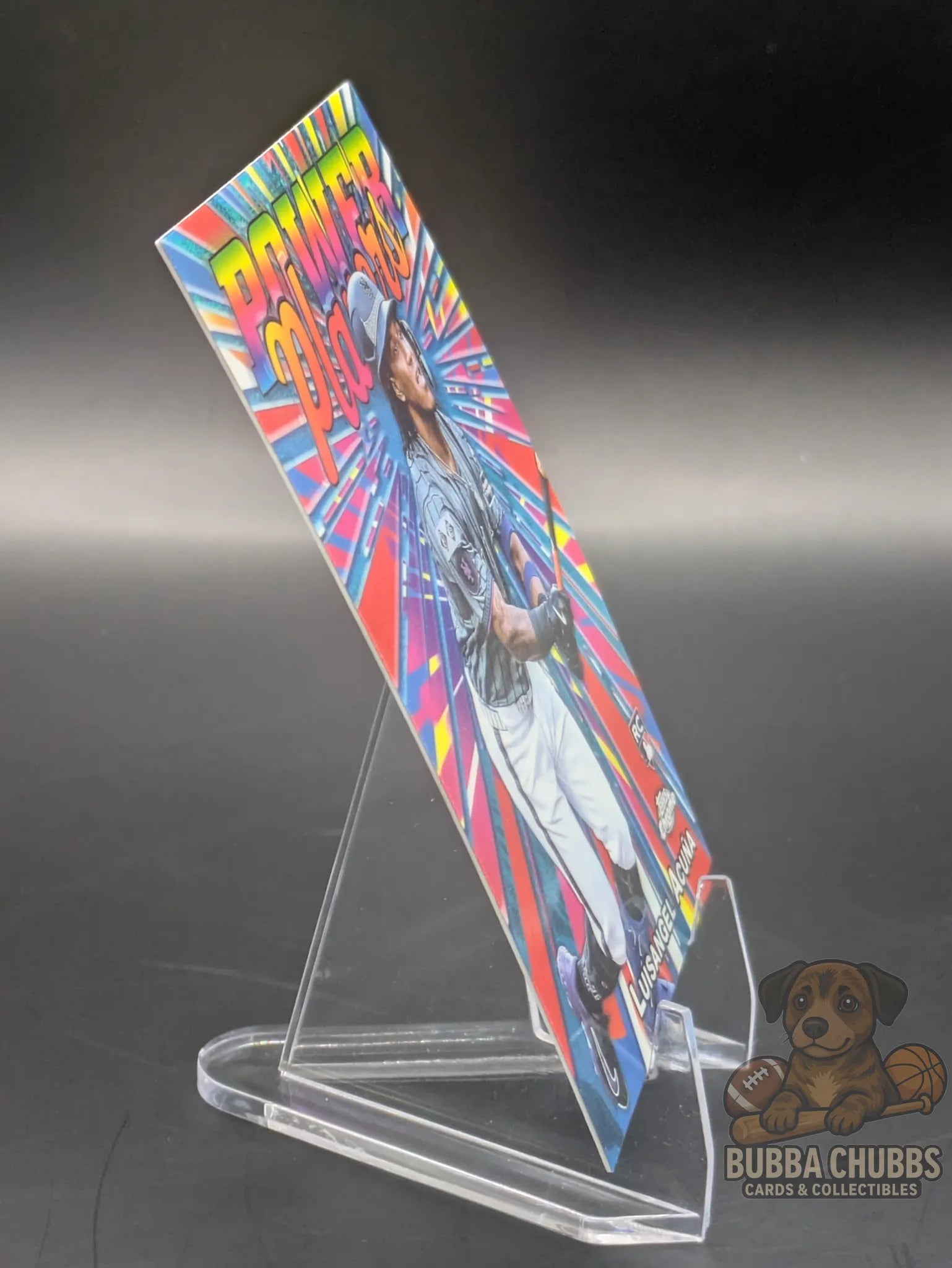 Baseball rookie trading card of Luisangel Acuna of the New York Mets topps "Power Players"