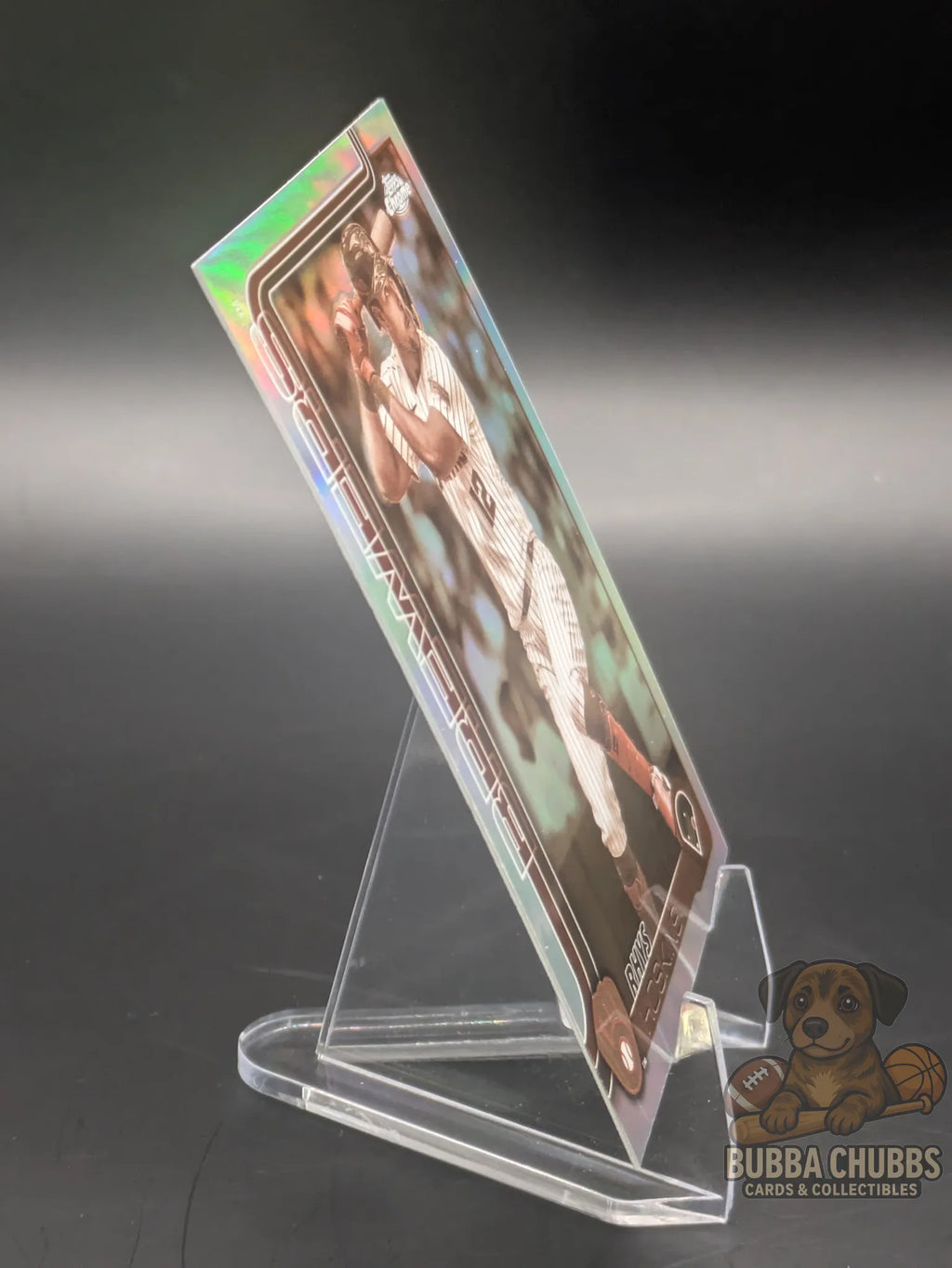 Baseball trading card featuring Rhys Hoskins of the Milwaukee Brewers Topps Chrome