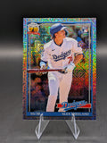 Baseball trading card of a Alex Freeland Topps Chrome Mojo Refractor Series One Rookie