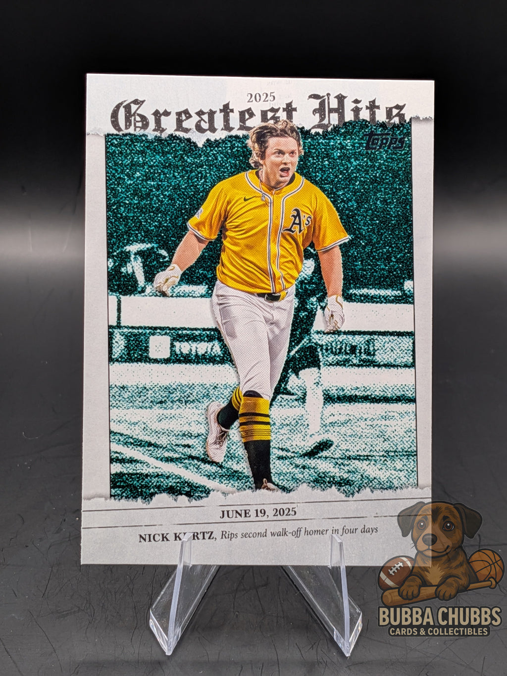 Baseball trading card featuring Nick Kurtz Topps Series one greatest hits