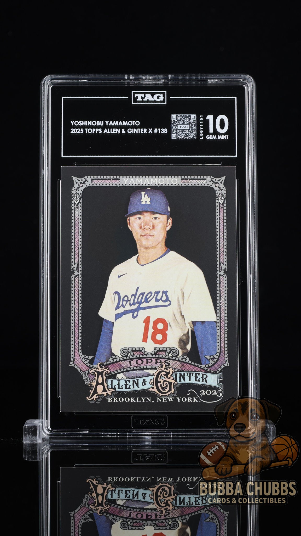 2025 Topps Allen & Ginter X Yoshinobu Yamamoto #138 TAG Gem Mint