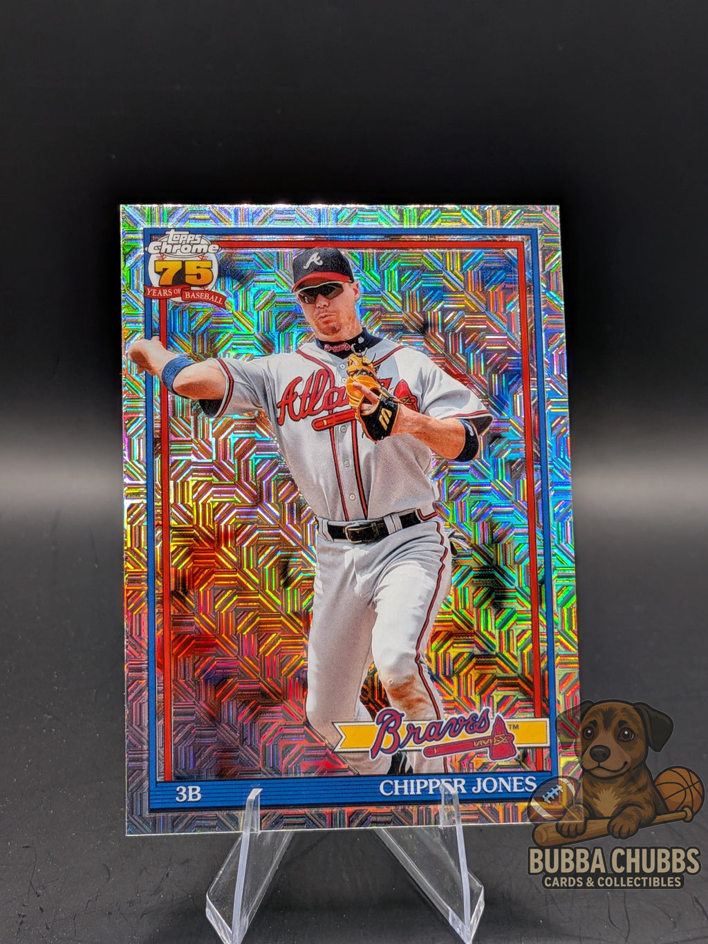 2026 Topps Chrome Chipper Jones 75th Anniversary Mojo Refractor #91C-12 - Atlanta Braves