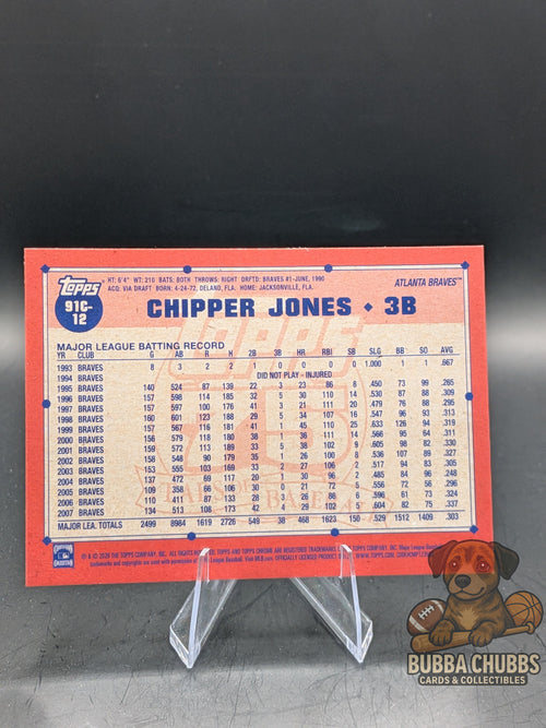 2026 Topps Chrome Chipper Jones 75th Anniversary Mojo Refractor #91C-12 - Atlanta Braves