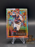 Baseball trading card featuring Buster Posey topps chrome mojo refractor