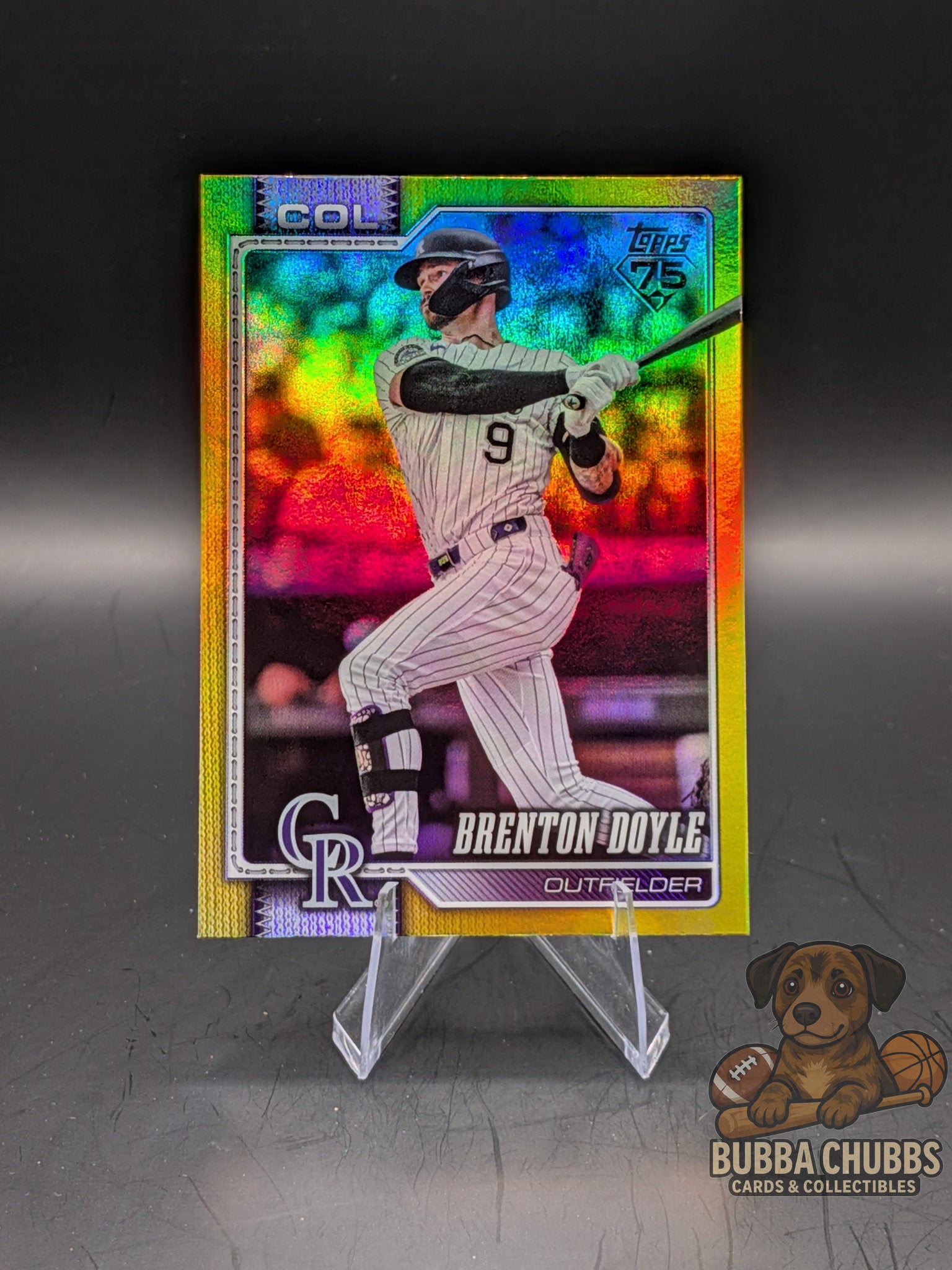 Brenton Doyle 2026 Topps Chrome 75th Anniversary Gold Wave Refractor #164 #281/399 - Colorado Rockies