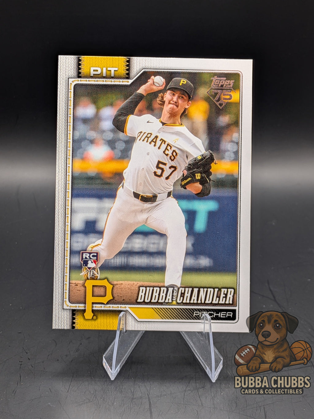 Baseball Trading card of Bubba Chandler rookie topps 75th anniversary 