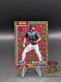 Baseball trading card with Nolan McLean Topps Series One Holiday parallel rookie 