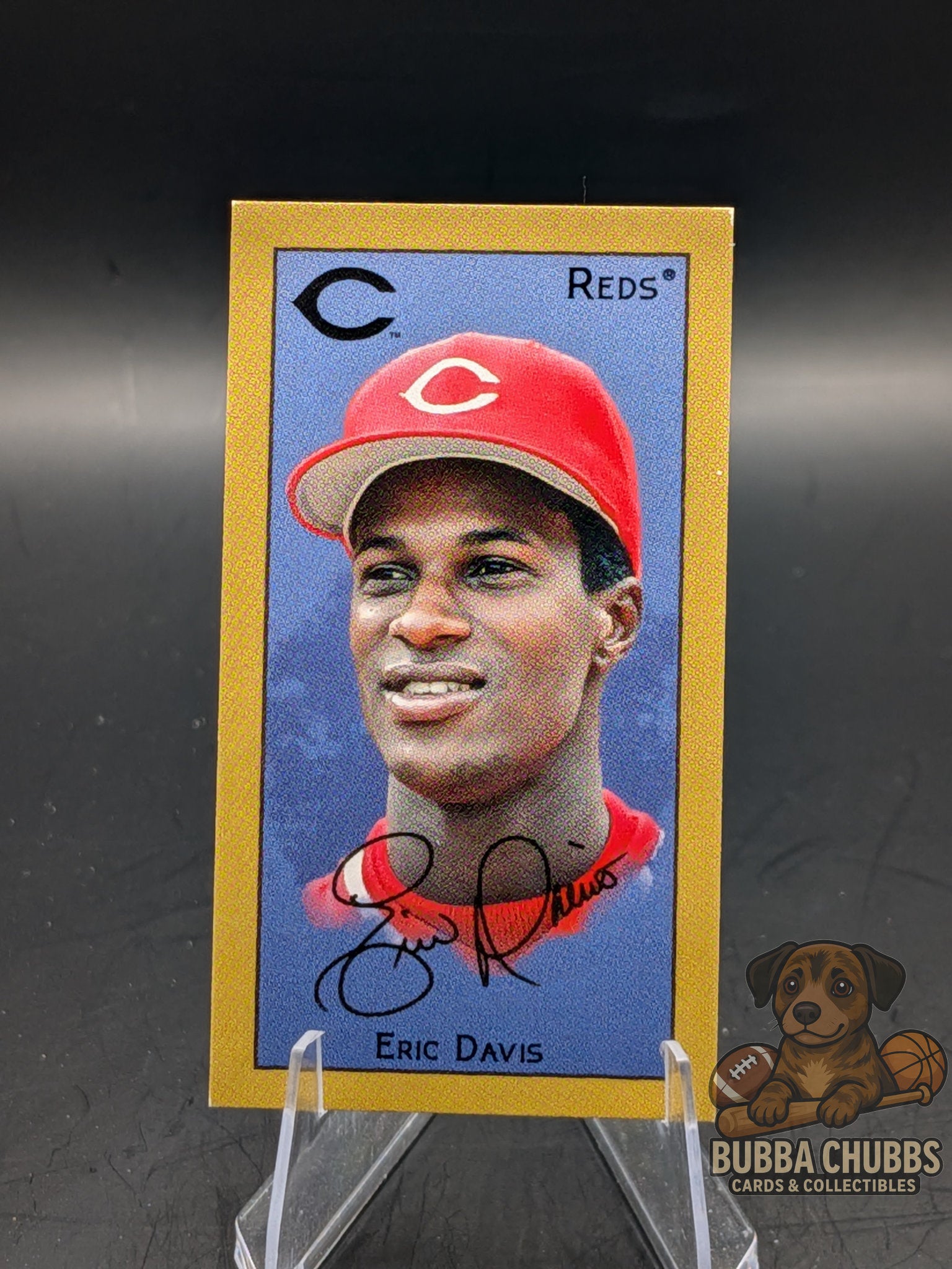 2025 Topps T-205 Eric Davis American Beauty Back Autographed - Cincinnati Reds