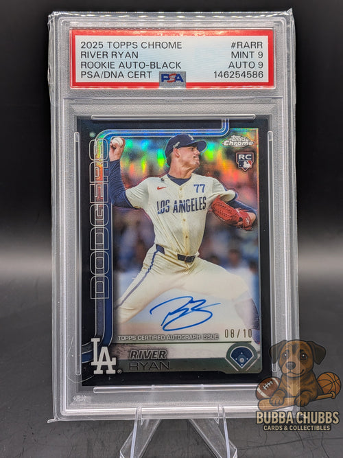 Baseball trading card of River Ryan topps parallel autograph