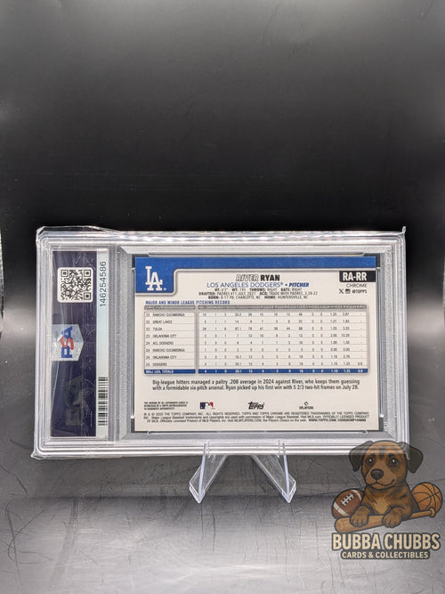 Baseball trading card of River Ryan topps parallel autograph