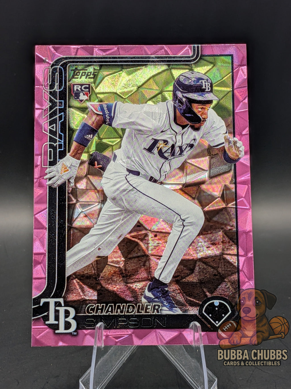 Baseball trading card of Chandler Simpson Topps Update Series Pink Diamonte 