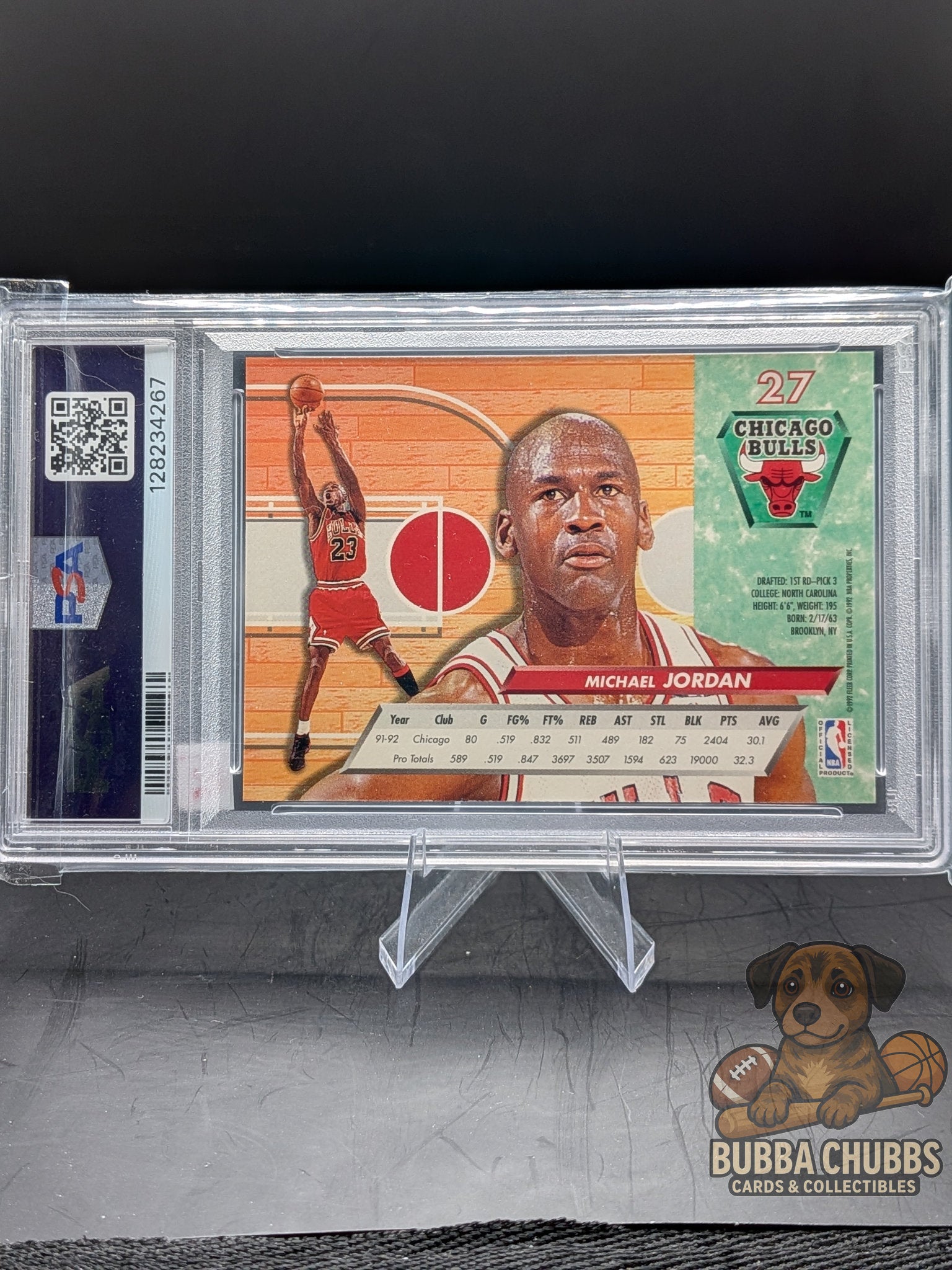 Basketball trading card of Michael Jordan Ultra early modern