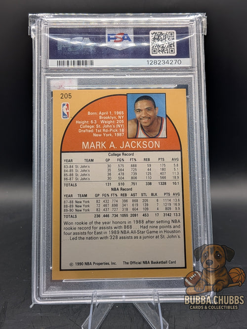 Basketball trading card of Mark Jackson nba hoops 