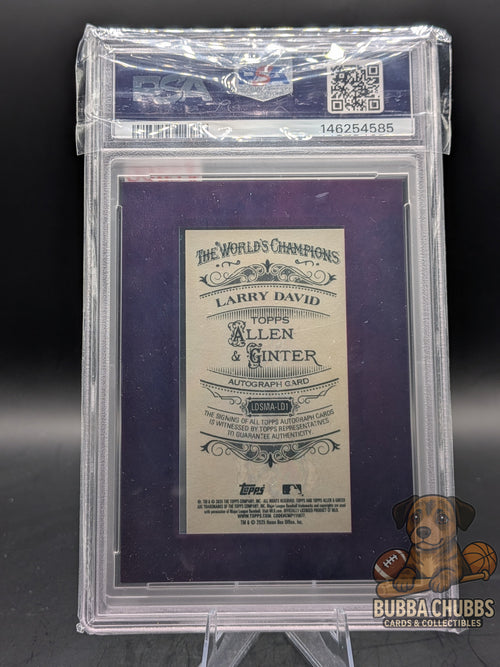 Non-Sport Trading card of Larry David by Allen & Ginter with PSA autographed 