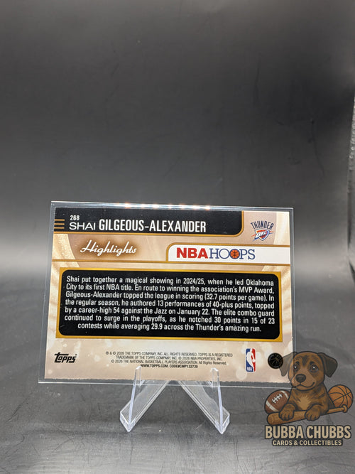 2025-26 Topps NBA Hoops Highlights Rainbow Foil Shai Gilgeous-Alexander #268