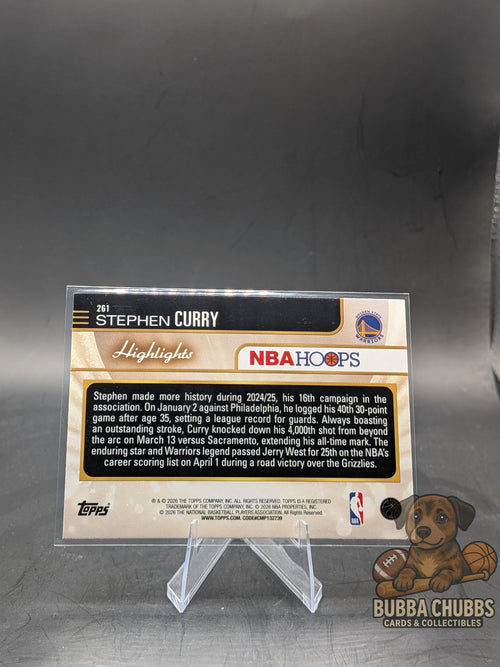 2025-26 Topps NBA Hoops Highlights Rainbow Foil Stephen Curry #261
