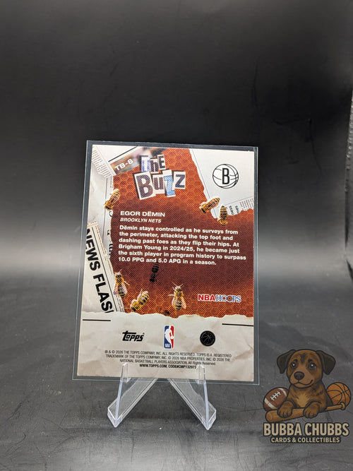 2025-26 Topps NBA Hoops The Buzz RC Egor Demin #TB-8