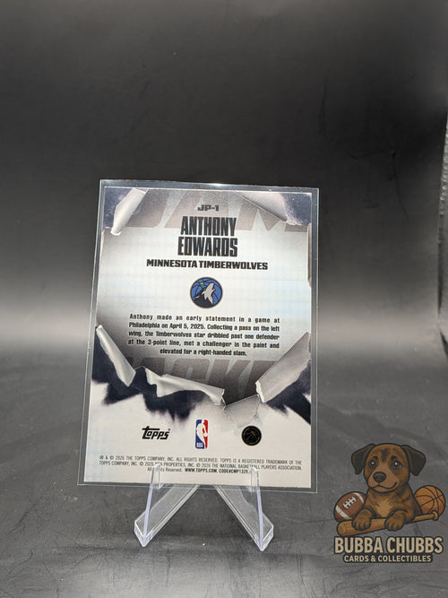 2025-26 Topps NBA Hoops Jam Packed Anthony Edwards #JP-1