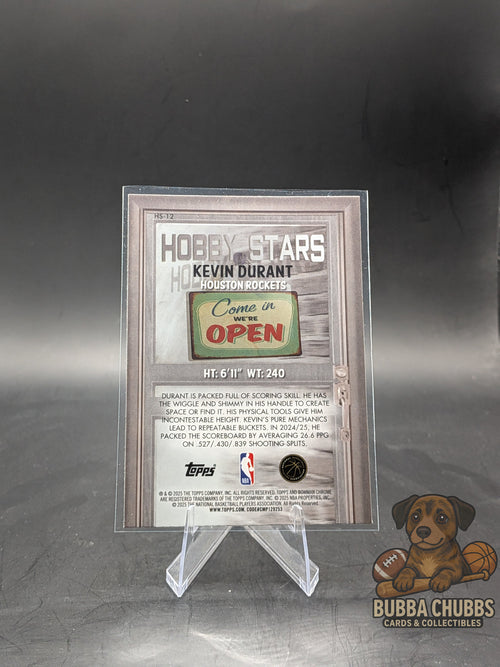 2025-26 Bowman Chrome Hobby Stars Kevin Durant #HS-12