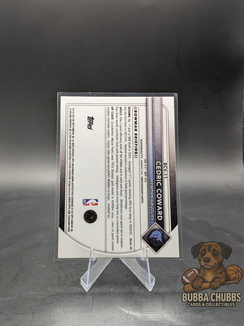 2025-26 Bowman Chrome RC Bowman Briefing Cedric Coward #BCV-11